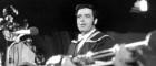 Image of Jimmy Reid speaking as University Rector