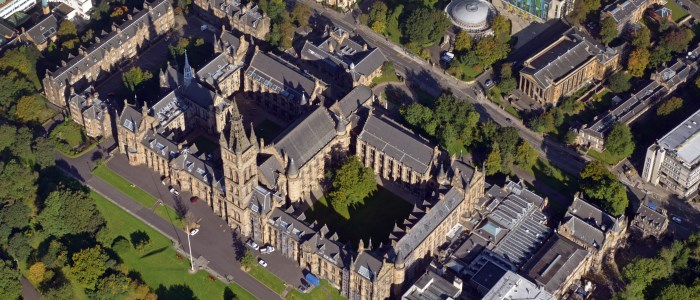Aerial view of the University main building