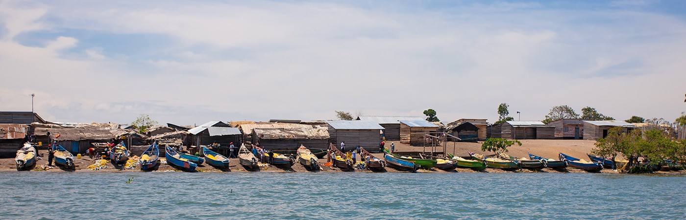 Fishing village on Lake Victoria, Uganda