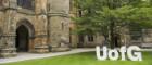 The UofG sign in the quadrangle