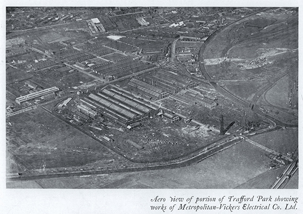 The Metropolitan-Vickers plant at Trafford Park Industrial Estate, where Anne worked from 1930 to 1945. Image courtesy of Clive Hurst under the terms of an Attribution-NonCommercial 2.0 Generic license (CC BY-NC 2.0)