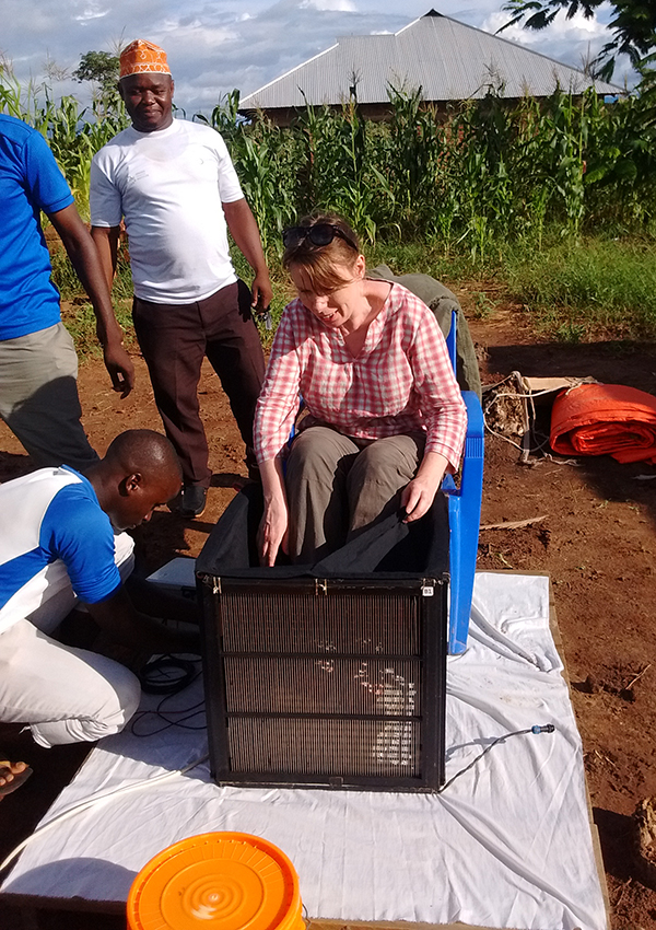 Academic testing mosquito electrocuting trap