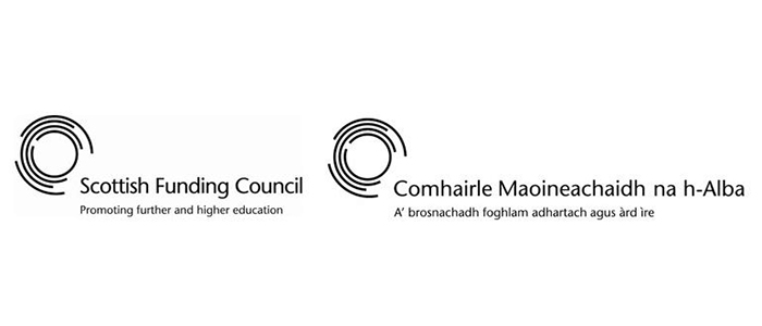 Scottish Funding Council logos in English and Gaelic