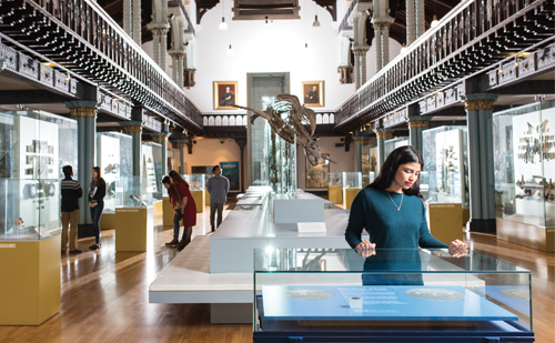 Students in the Hunterian Museum