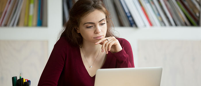 Image of student at laptop