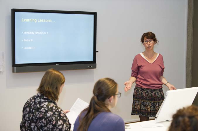 Delegates at the UNIVERSEUM conference, Object Journeys study day, Hunterian Art Gallery, 12 June 2018.