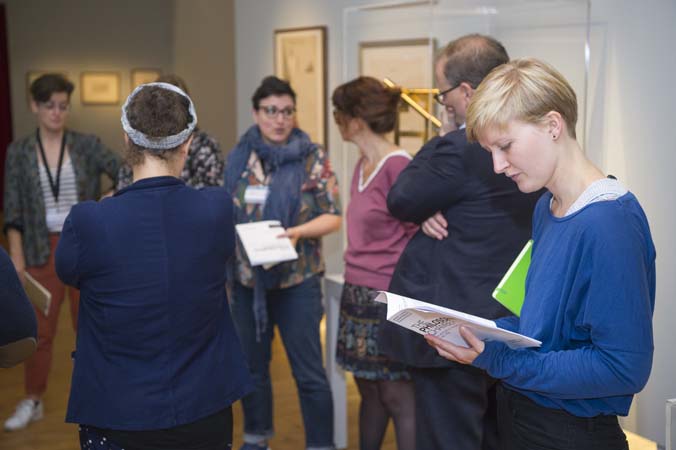 Delegates at the UNIVERSEUM conference, Object Journeys study day, Hunterian Art Gallery, 12 June 2018.