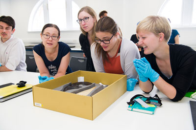 Universeum delegates in The Hunterian Study Centre