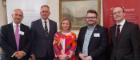 Bloomsday 2018 Group left to right Professor Roibeard Ó Maolalaigh; Joe McHugh TD; Dr Maria-Daniella Dick, Cllr David McDonald and Mark Hanniffy