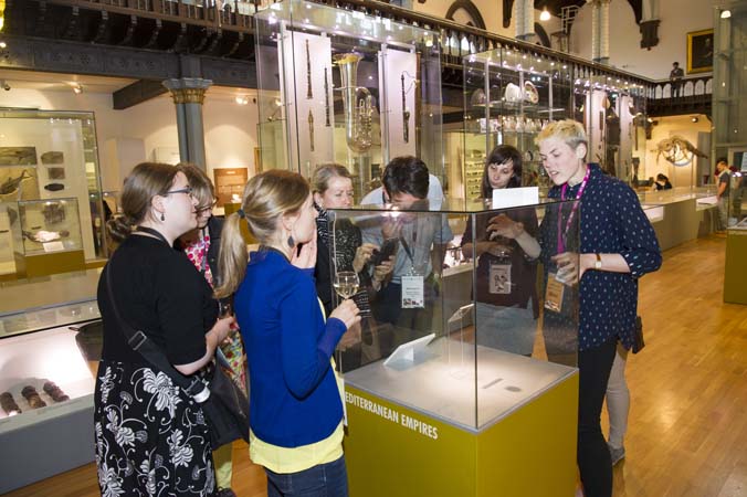 Delegates at the UNIVERSEUM conference, reception in Hunterian Museum, 13 June 2018.