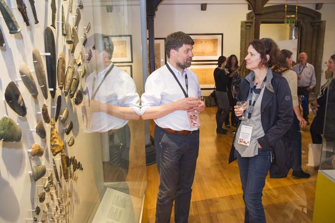 Delegates at the UNIVERSEUM conference, reception in Hunterian Museum, 13 June 2018.
