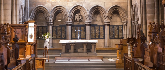 Memorial Chapel with Roll of Honour WW1 WW2