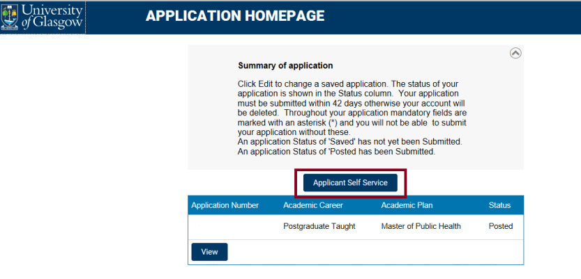 Summary of application