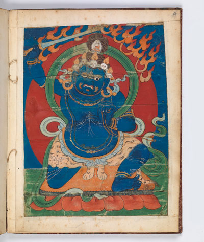 Idolum Tangutanum, Tibetan, 17th? century, in an 18th-century Russian manuscript volume 
© University of Glasgow Library, Archives and Special Collections.
