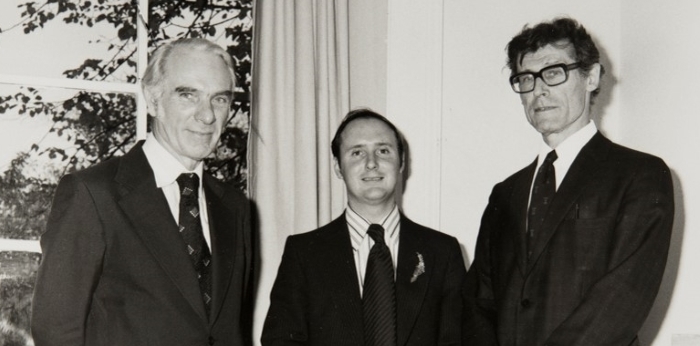 Professor Ken Calman with Williams and Lajtha opening Horselethill 1976