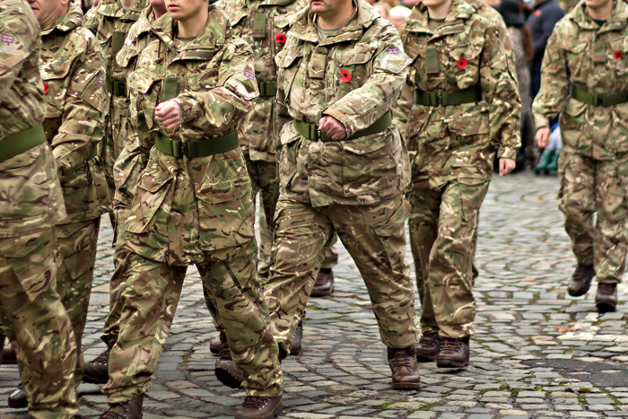 Photo of soldiers marching