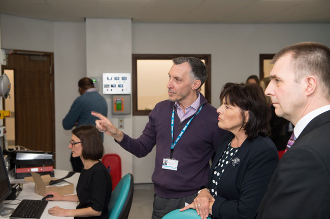 Cab Sec Jeane Freeman at ICE with Prof Keith Muir