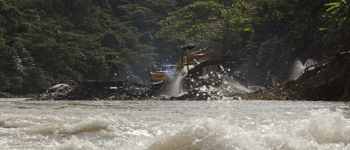 Colombia River Stories General shot of mining on the River 700