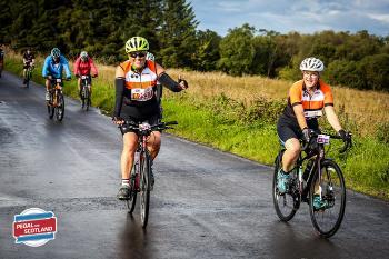 Photo of staff participating in Pedal for Scotland in September 2018