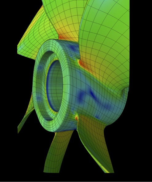 IGA simulation of a propellor 