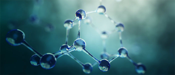 3D illustration of molecule model