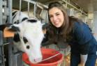 Chiara Crestani with calf