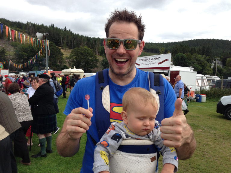 photograph of Ian MacNeill at a Scottish outdoor event, 768x576px