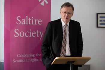 Photo of Professor Graham Watt receiving the Fletcher of Saltoun award