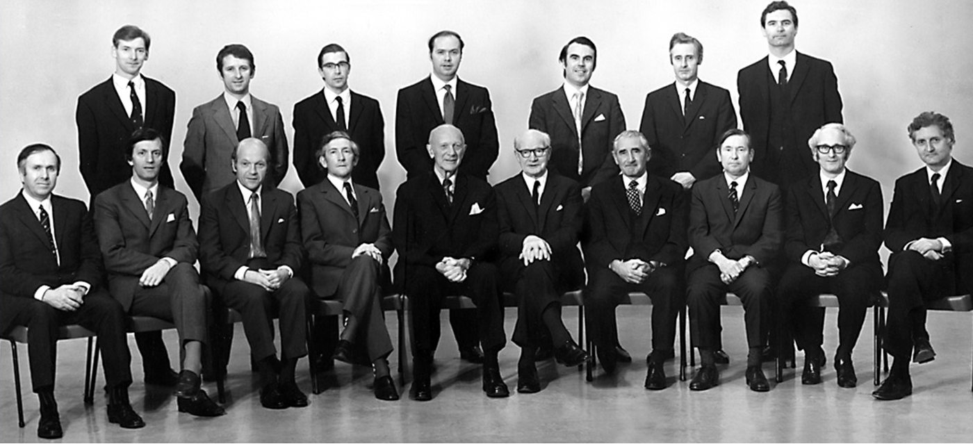 Consultant staff of Institute of Neurological Sciences at official opening in Southern General Hospital by Wilder Penfield O M 1972 
