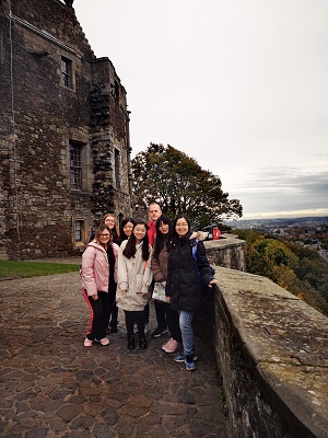 Group of MPH students at Stirling Castle