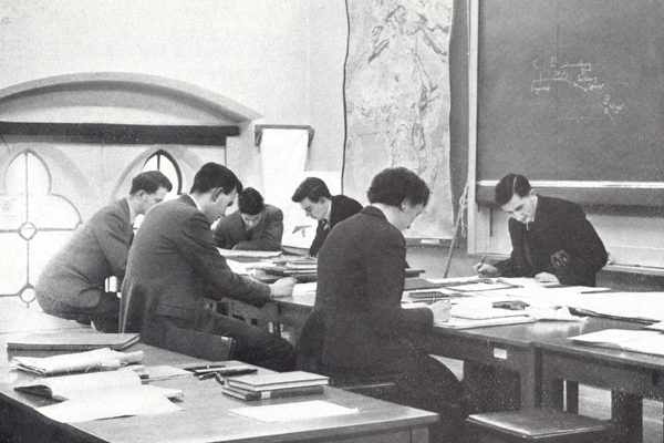 Department of Geology’s Junior Honours laboratory, December 1955