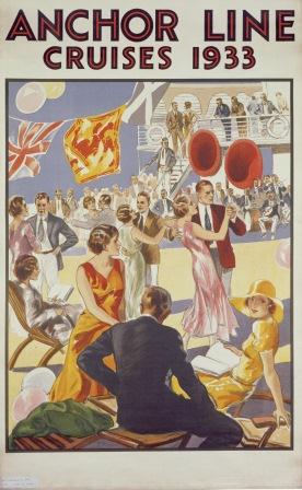 Vintage postcard for Anchor Line Cruises 1933