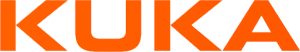 The Kuka Robotics logo. The name Kuka in orange.