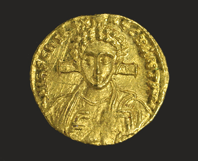 Justinian II (second reign), solidus, 705, gold, Constantinople, GLAHM:46454, McFarlan