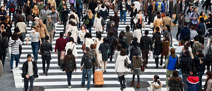 crowd of people on street