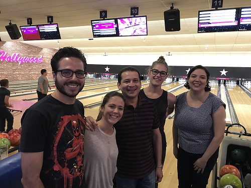 Image of a group of people at bowling