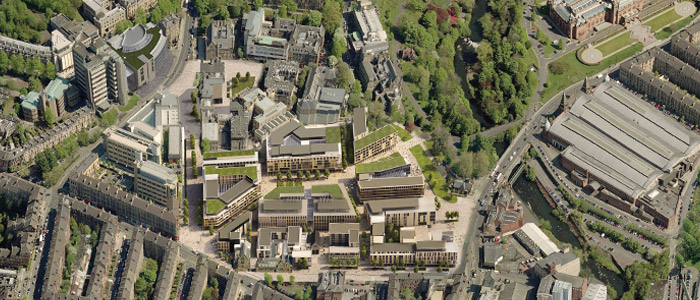 Aerial plan of the new Campus Development