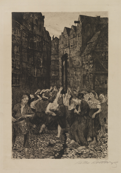 Käthe Kollwitz, Die Carmagnole, 1901 © The Hunterian, University of Glasgow.