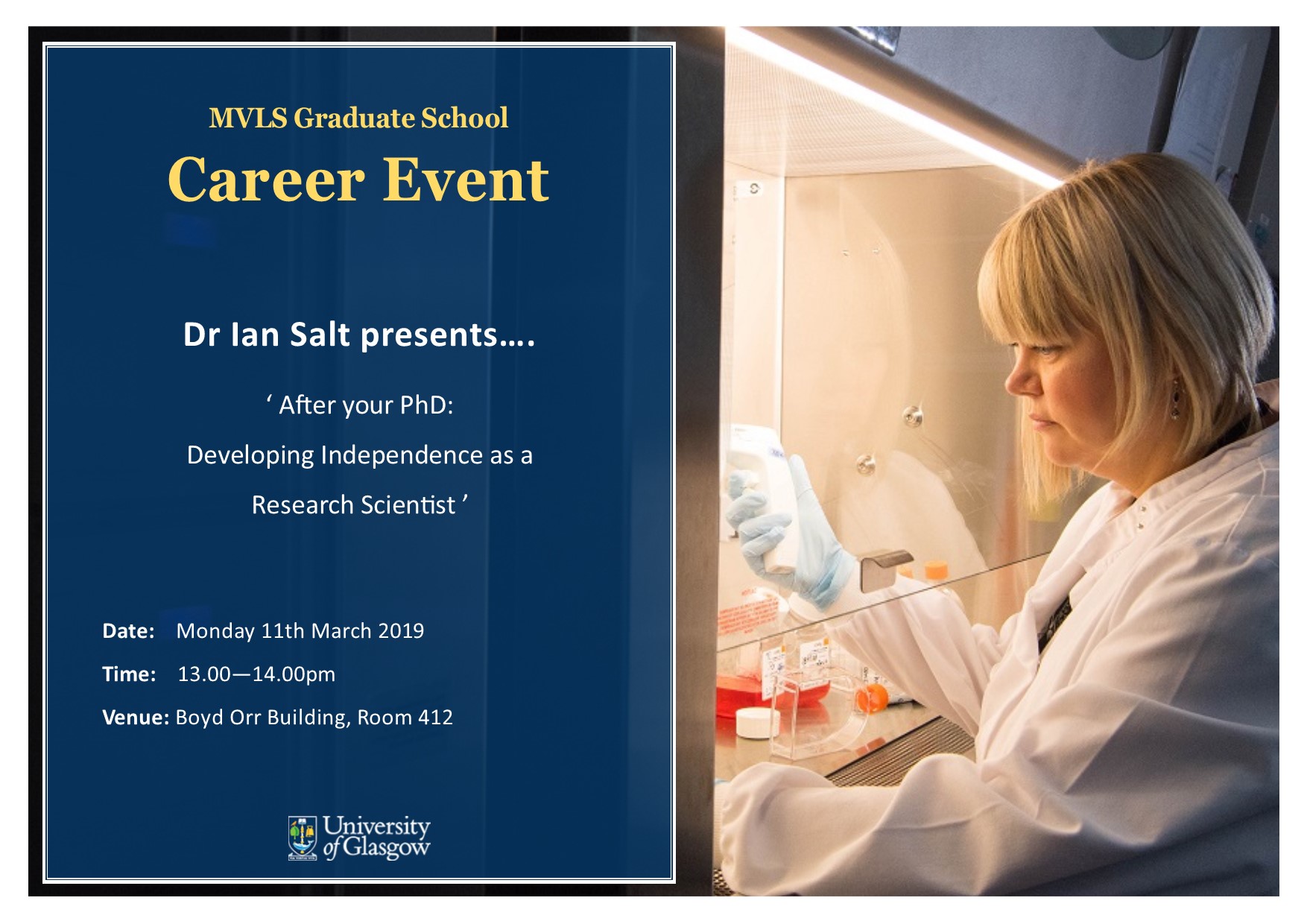 Dr Ian Salt - MVLS Career Presentation