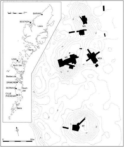 Bornais location map and site plan.