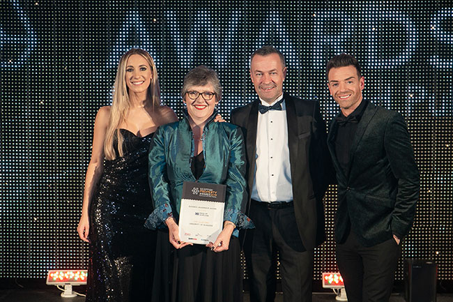 Ann Allen receives Business Leadership Award at Scottish Property Awards