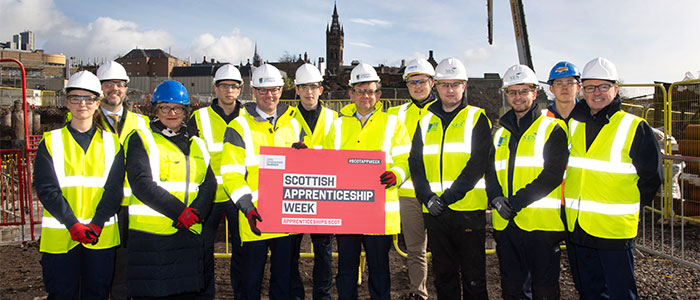Derek Mackay on western site for Scottish Apprentices Week 700