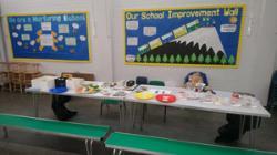 Photo of table setup at Gorbals outreach event