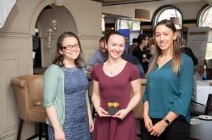 Photo of winners of 3 minute thesis competition, IHW research awayday 2019