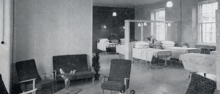 Psychiatric Ward, informal couch and chairs seating area,  Southern General Hospital  with permission from Glasgow University Archive Services