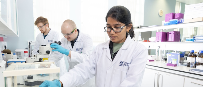 students in a chemistry lab