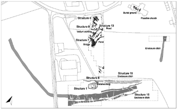 Plan of the monastery at Portmahomack in period 2