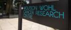 Image of the entrance to the Wolfson Wohl Cancer Research Centre