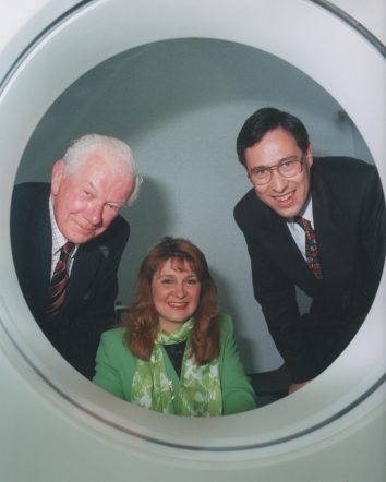 Allan Reid pictured with a Radiology MRI Scanner