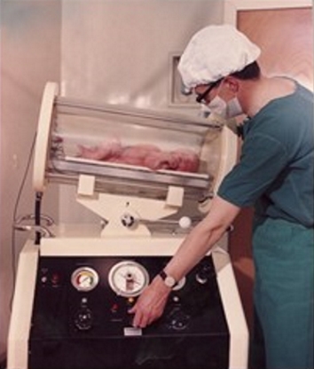 Hyperbaric Oxygen Chamber 1960s Child Health from Forrester Cockburn